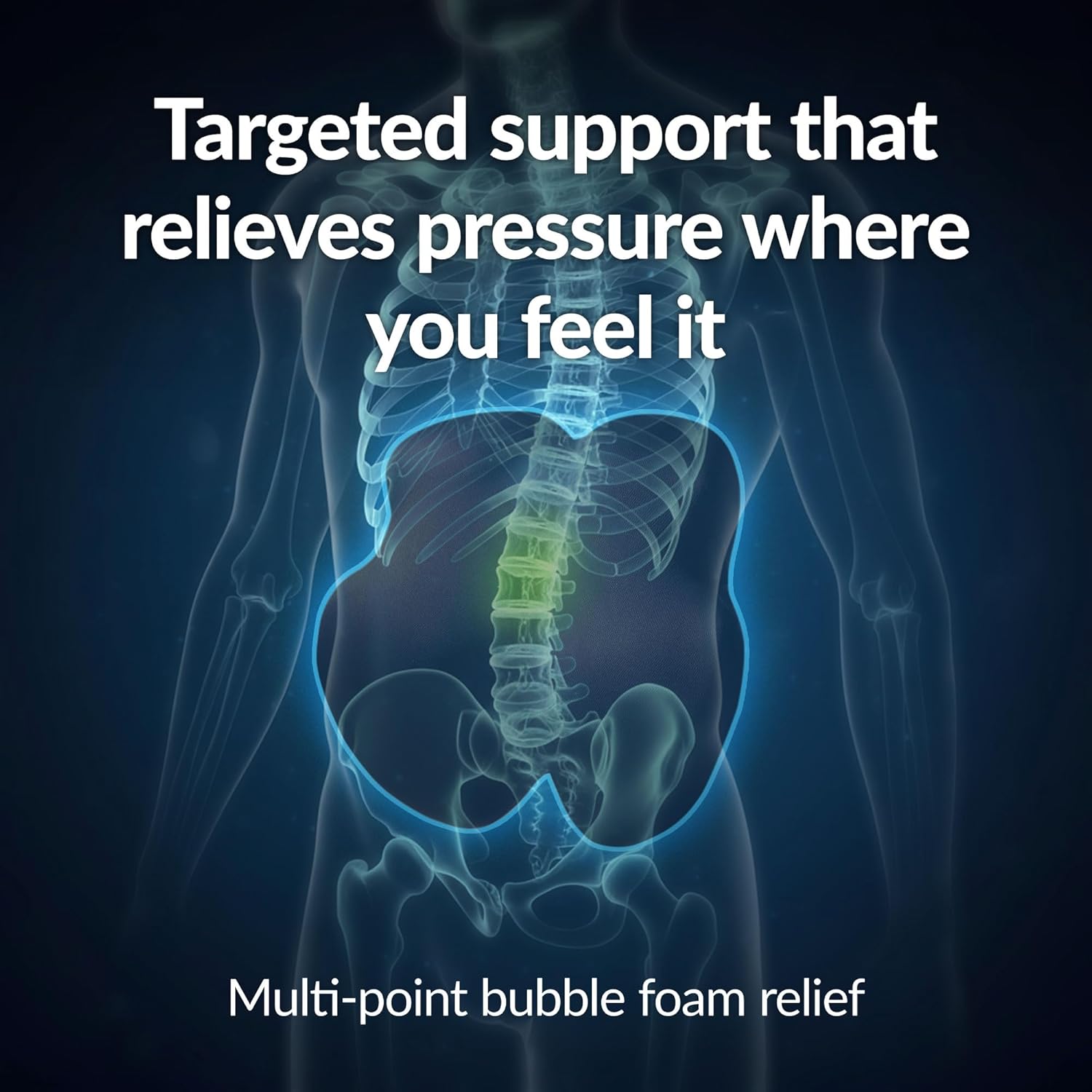 everlasting comfort lumbar support pillow for office chair - memory foam back cushion for car seat - promotes better posture, back pain relief - ideal gaming and desk chairs work and home essentials c. black premium relief