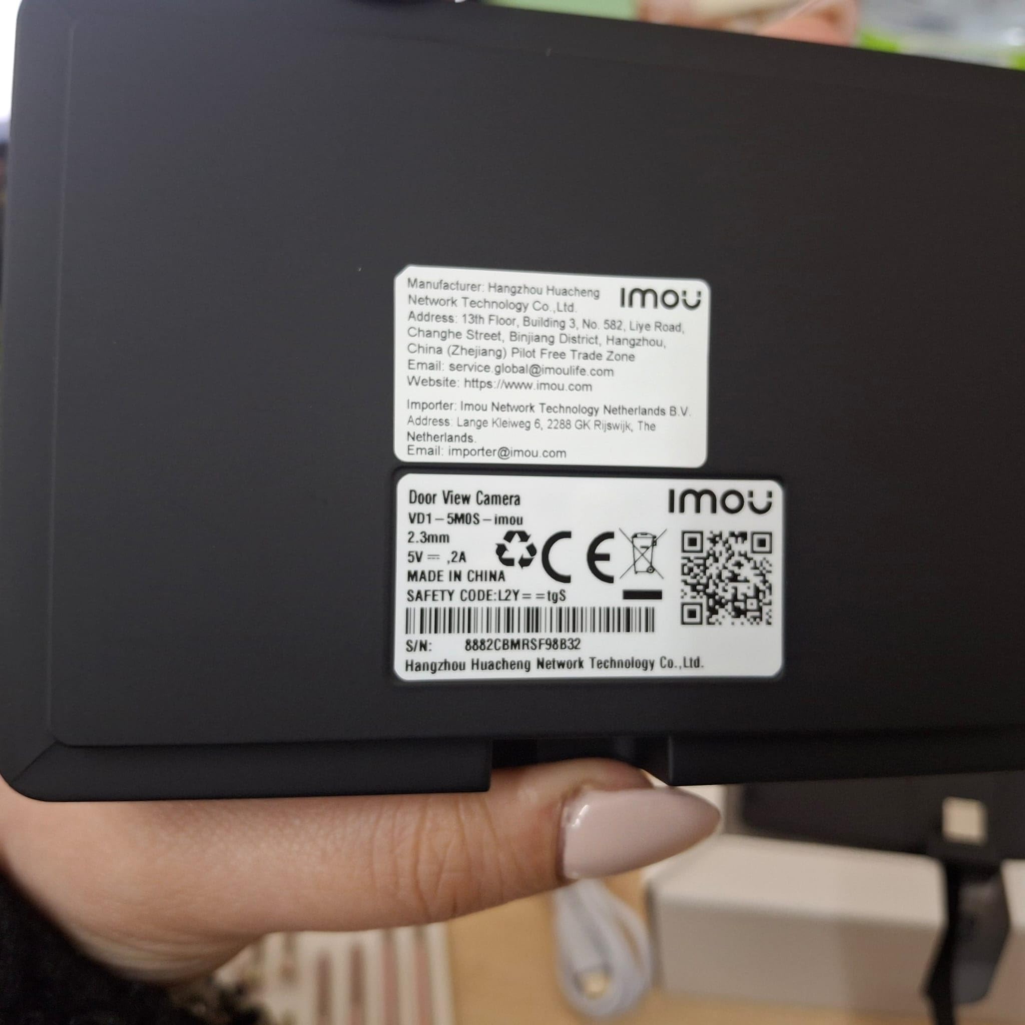 IM-VD1 Telecamera spioncino video Wi-Fi 5MP con schermo interno 4,3″ per porta