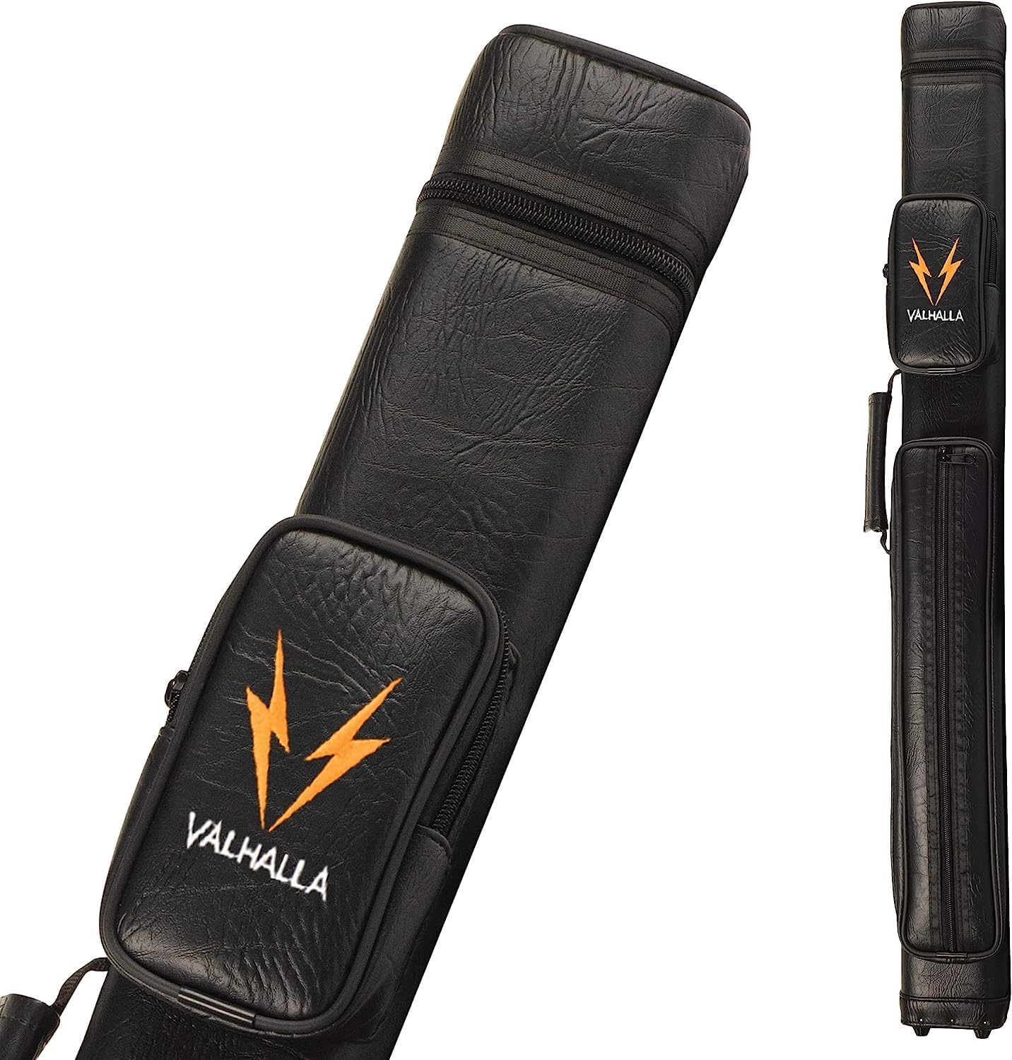 Viking Valhalla Hard Pool Cue Case, Hard Pool Stick Case with Shoulder Strap, Vinyl Shell and Felt Interior, Billiard Cue Case, Pool Cue Holder, Pool Table Accessories, Billiards Equipment