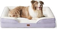 Vista 342 de Bedsure - Cama ortopédica extragrande para perros, sofá cama lavable para perros extragrandes, espuma de soporte con funda extraíble y lavable, negro
