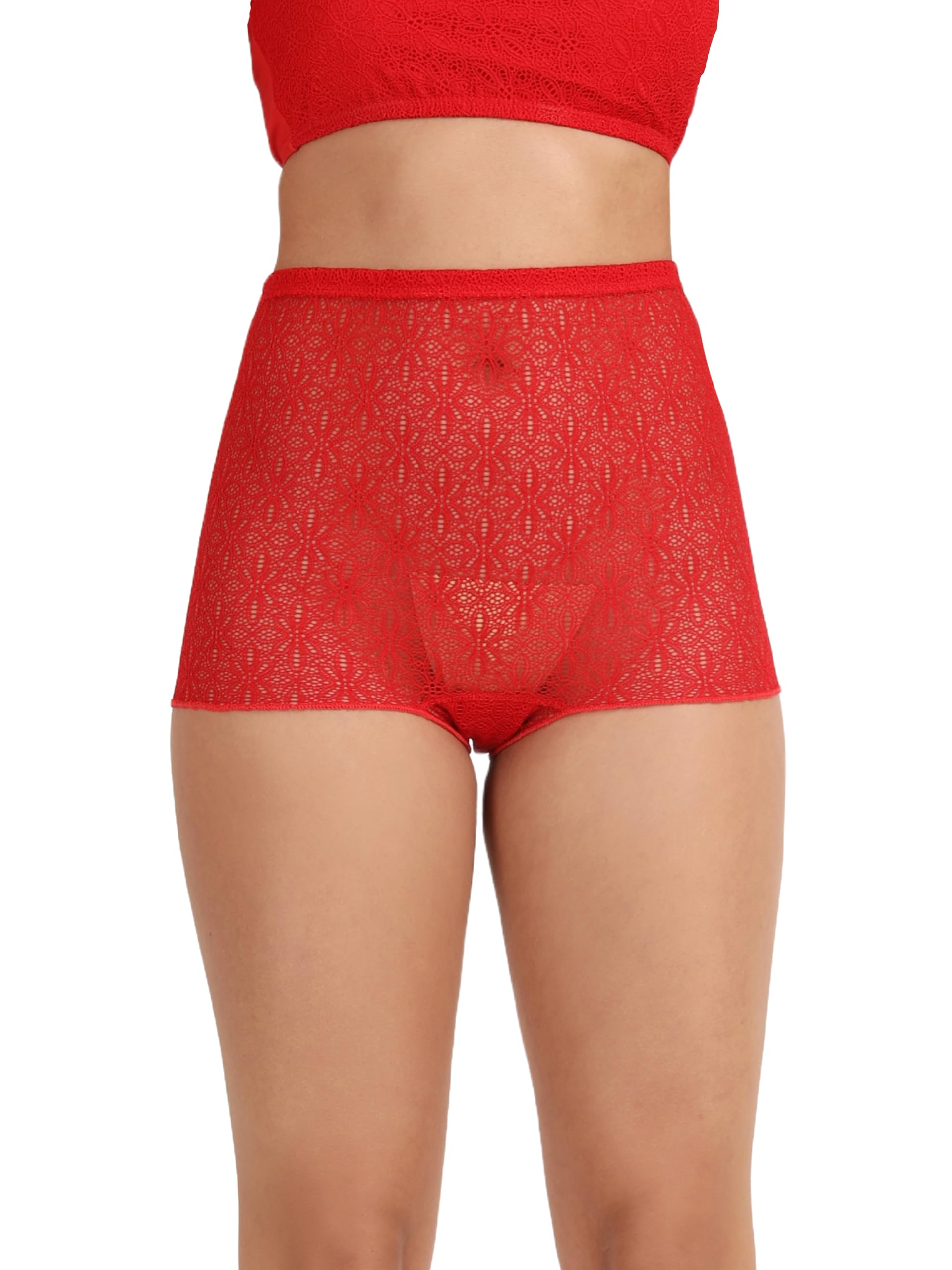 selfcare Pack of 1 High Waist Net Boyshort Panties-picture-13