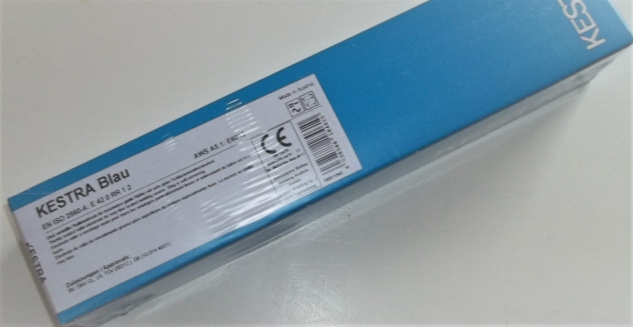 Electrodo de varilla KESTRA azul, 3,2 x 350 mm, 125 unidades, 4,5 kg