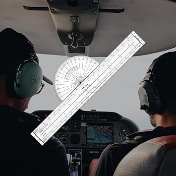 CYA 13 Fixed Aviation Plotter - Lexan VFR Chart Navigation Scale