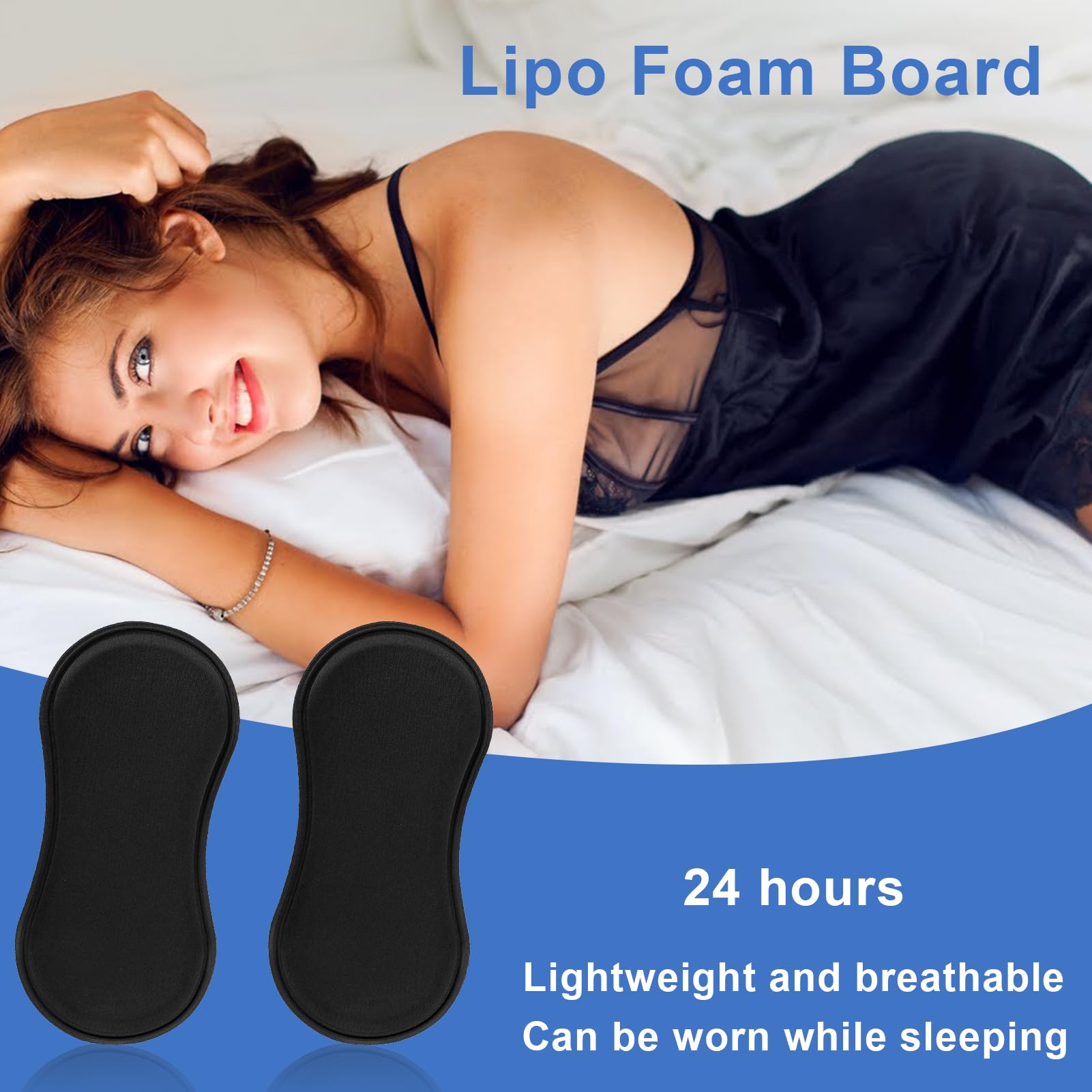 2PCS Mousses Lipo Post-Opératoires, Planche Lombaire De Compression Abdominale Latérale, Planche De Compression Abdominale, Convient à La Récupération Après Une Liposuccion