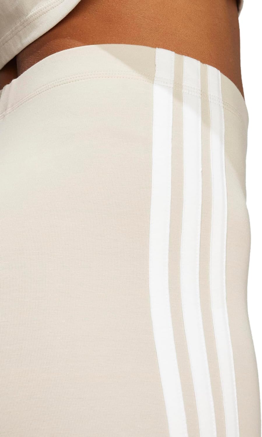 adidas Womens Essentials 3-Stripes Cotton Leggings - Image 3