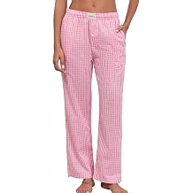 Viakeo Womens Pajama Pants Cotton Plaid Lounge Pants Y2K Pj Bottoms Drawstring Sleepwear With PocketsX-Large, Pink