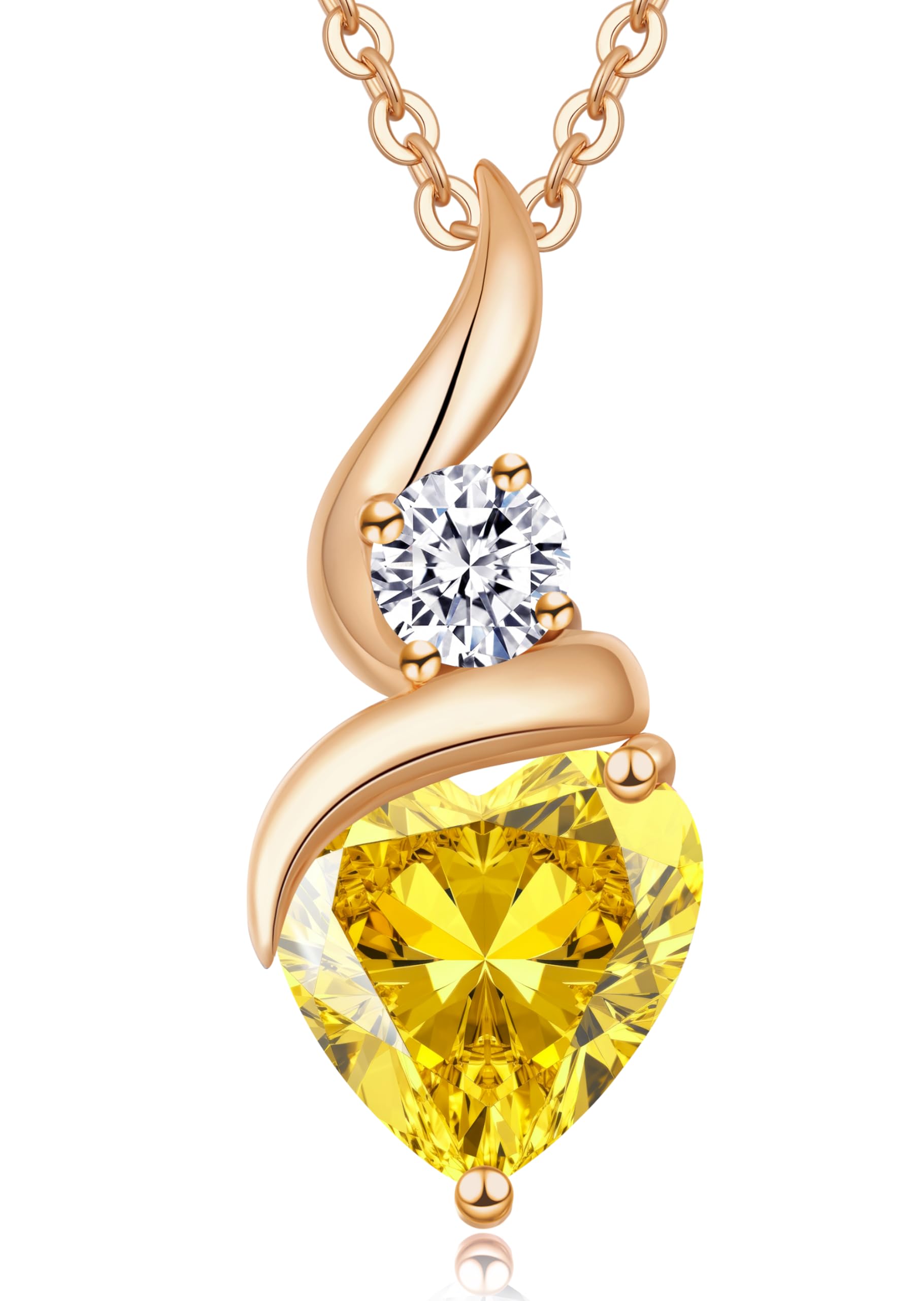 LOUISA SECRET Kette Damen Infinity Herz Anhänger 925 Sterling Silber Geburtsstein Flamme des Herzens Halskette für Damen Valentinstag Weihnachten Geburtstag Schmuck Geschenk für Frauen Mama Frau