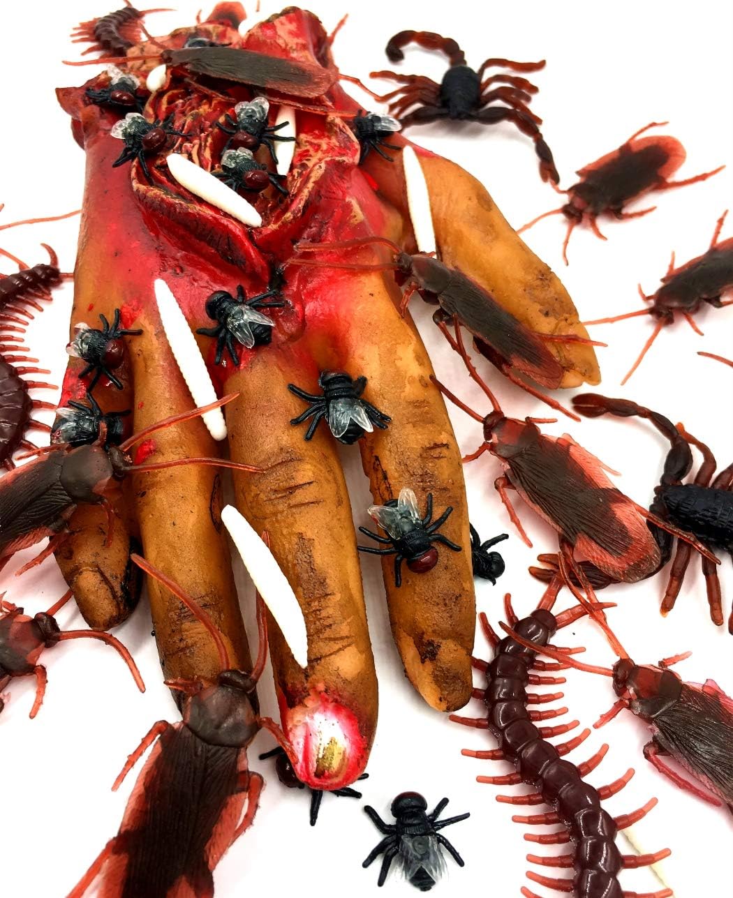 Amazon リアル虫 いたずらおもちゃ 偽ゴキブリ スパイダー ムカデ サソリ ハエ ハロウィングッズとハロウィンパーティーおもちゃ ジョーク玩具 ジョーク どっきり おもちゃ