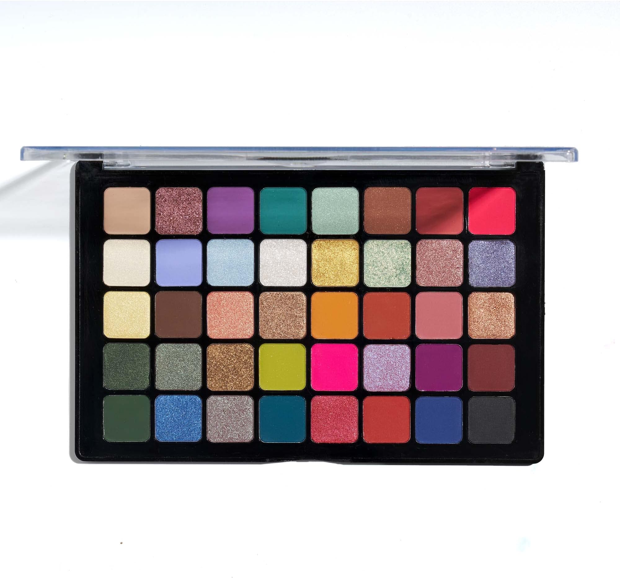 Europe Girl 40 Color Vibrant Tone Eyeshadow Palette (VIBRANT) Multicolor,Matte & Shimmery Finish