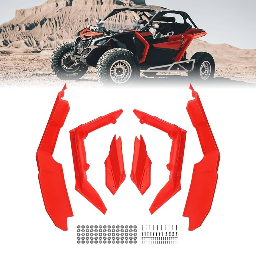 Amazon.com: Kemimoto X3 Fender Flares Extended Red Mud