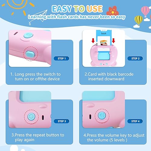 Miniatura 5 de Tarjetas flash parlantes para niños pequeños con 224 palabras visuales, juguetes Montessori, terapia del habla, juguetes sensoriales para autismo,