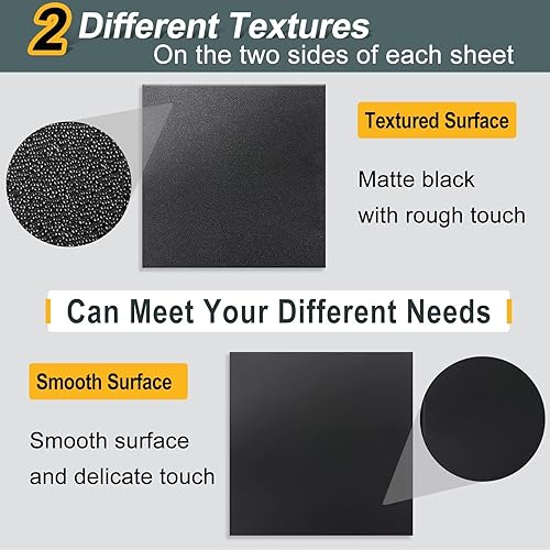 Miniatura 3 de Kinlink Hoja de plástico ABS negro de 12 x 24 x 0.06 pulgadas, flexible moldeable, resistencia al impacto y alta resistencia de 116 pulgadas de