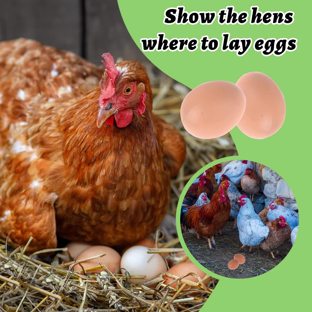 Huevos Falsos para Gallinas 10pcs Plástico Artificiales Decoración