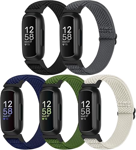 Vista 24 de Compatible con Fitbit Inspire 3/Inpsire 2/Inspire/Inpsire HR/Ace 2/Ace 3 bandas, pulsera elástica ajustable de repuesto para mujeres, hombres