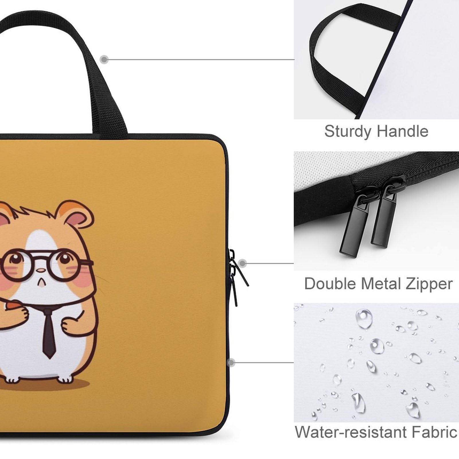 Custodia per computer portatile da 17", ultra sottile, leggera e impermeabile, in neoprene resistente, con cinghia da polso