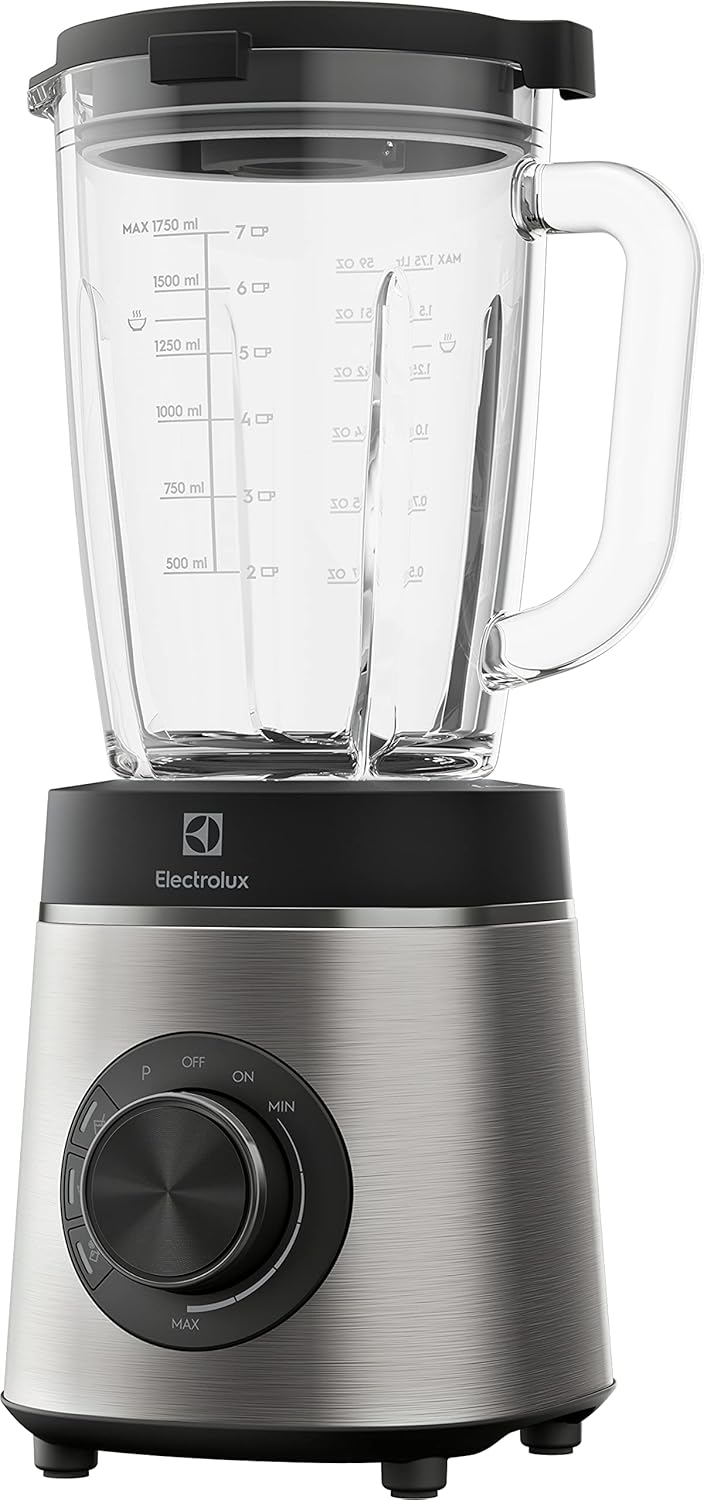 Electrolux E6TB1-6ST Explore 6 Sürahili Blender | 1.75 Litre Cam Sürahi, TruFlow® Bıçaklar, Buz Kırıcı, Sıcak & Soğuk İçecek Karıştırma | 1400W, Paslanmaz Çelik