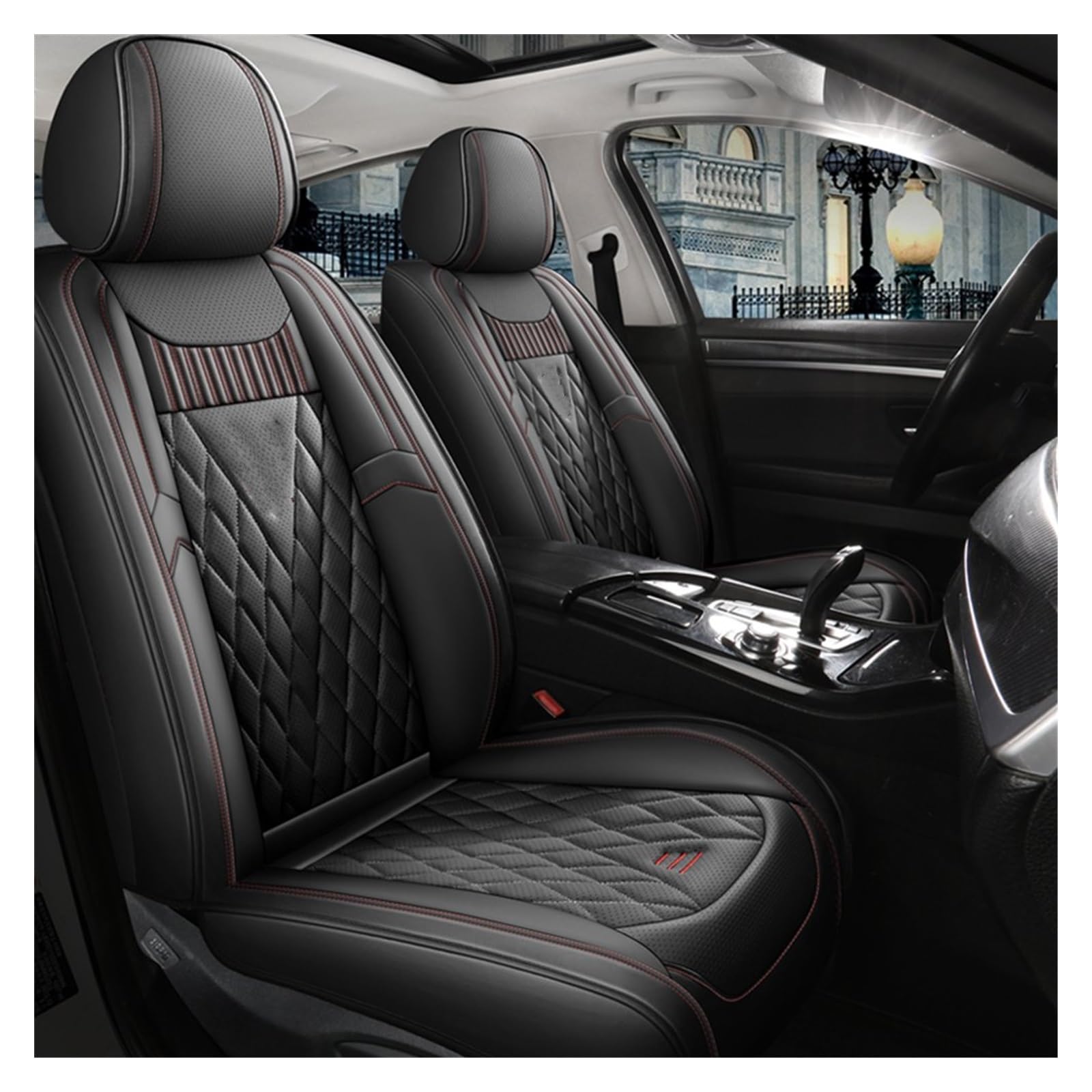 Couvre sieges en cuir noir Jeep Wrangler pour sorties outdoor en famille