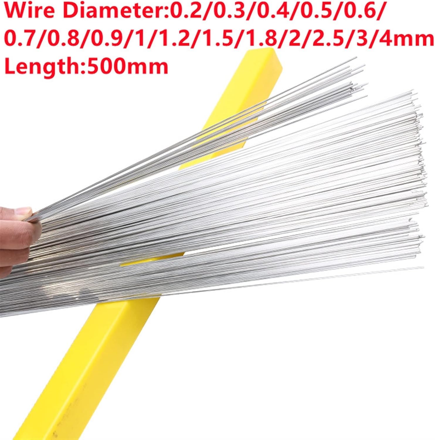 Mdingbao-圧縮ばね 0.5メートルのステンレススチールストレートワイヤースプリングスチールワイヤ、0.2 / 0.3 / 0