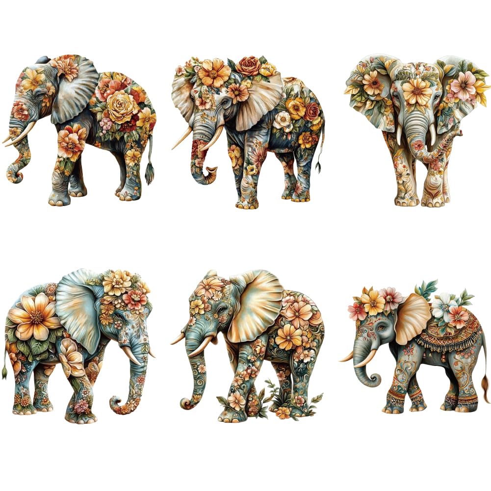 Autocollants thermocollants en plastique arricraft à motif éléphant résistant