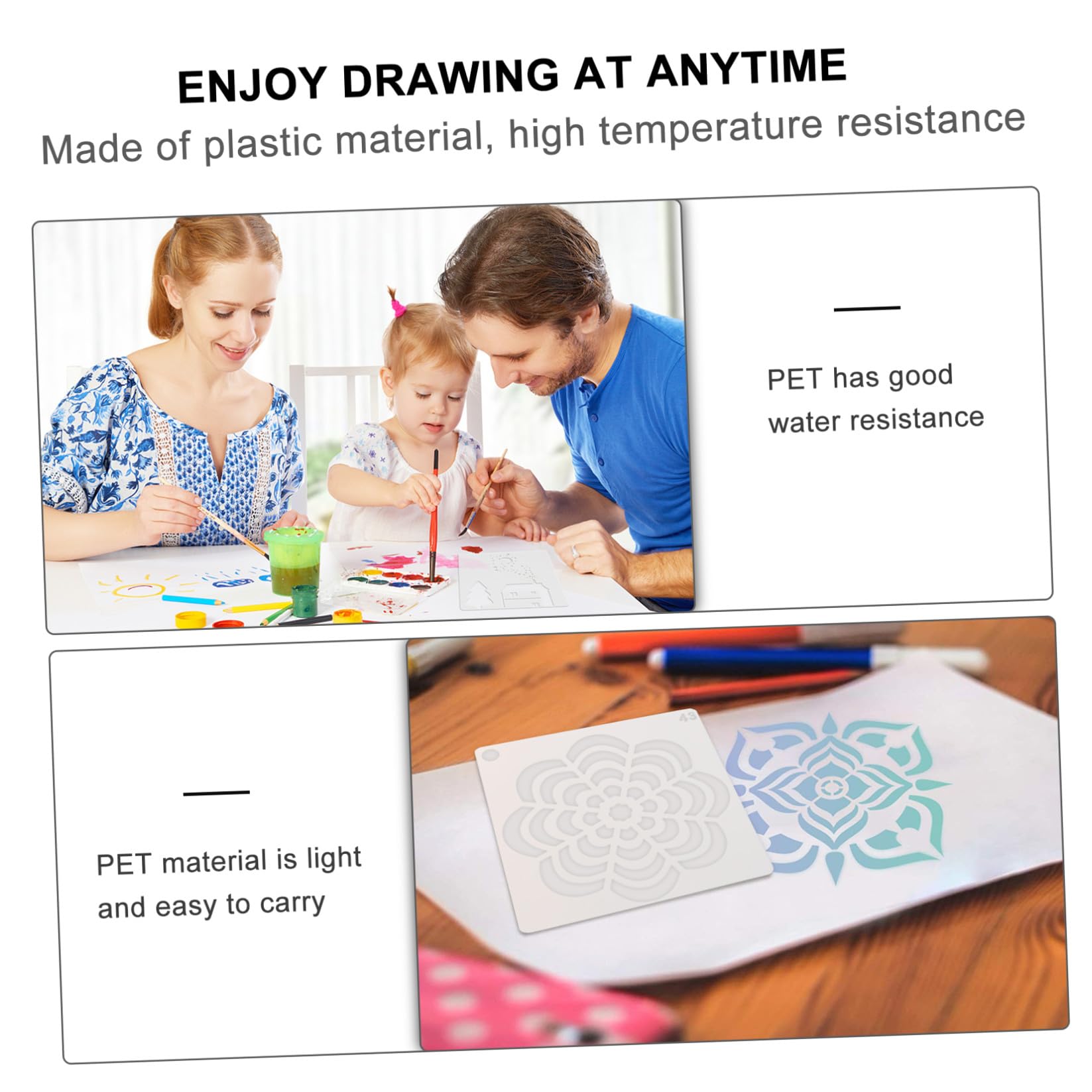 NUOBESTY 112pezzi Stencil Mandala Riutilizzabili Per Template Creativi Per Pittura e Decorazioni Per Progetti Artigianali