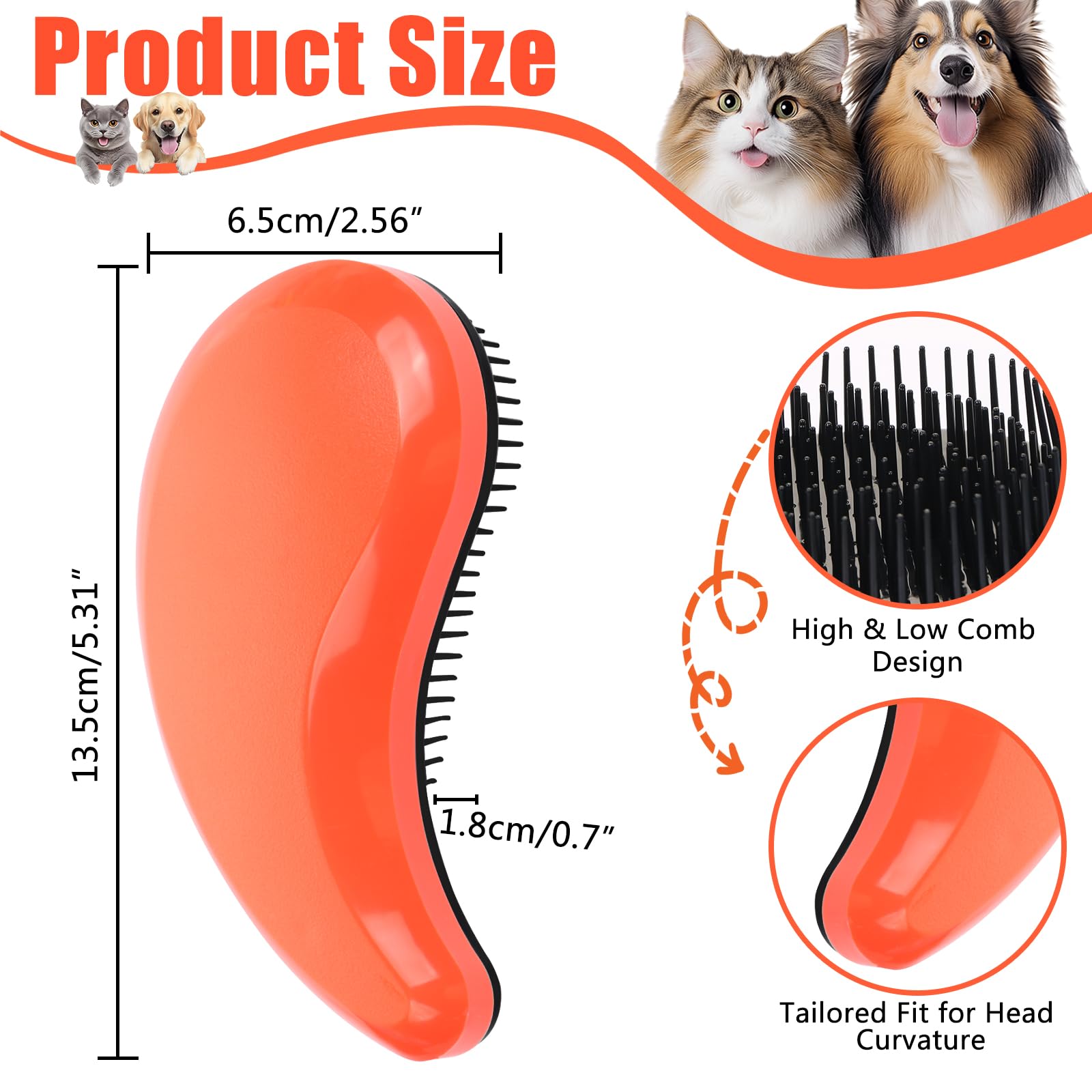 LALASTYLE 2 Pcs Puppy Brush, Small Dogs Brushes for Grooming Soft Dog Comb - Image 2
