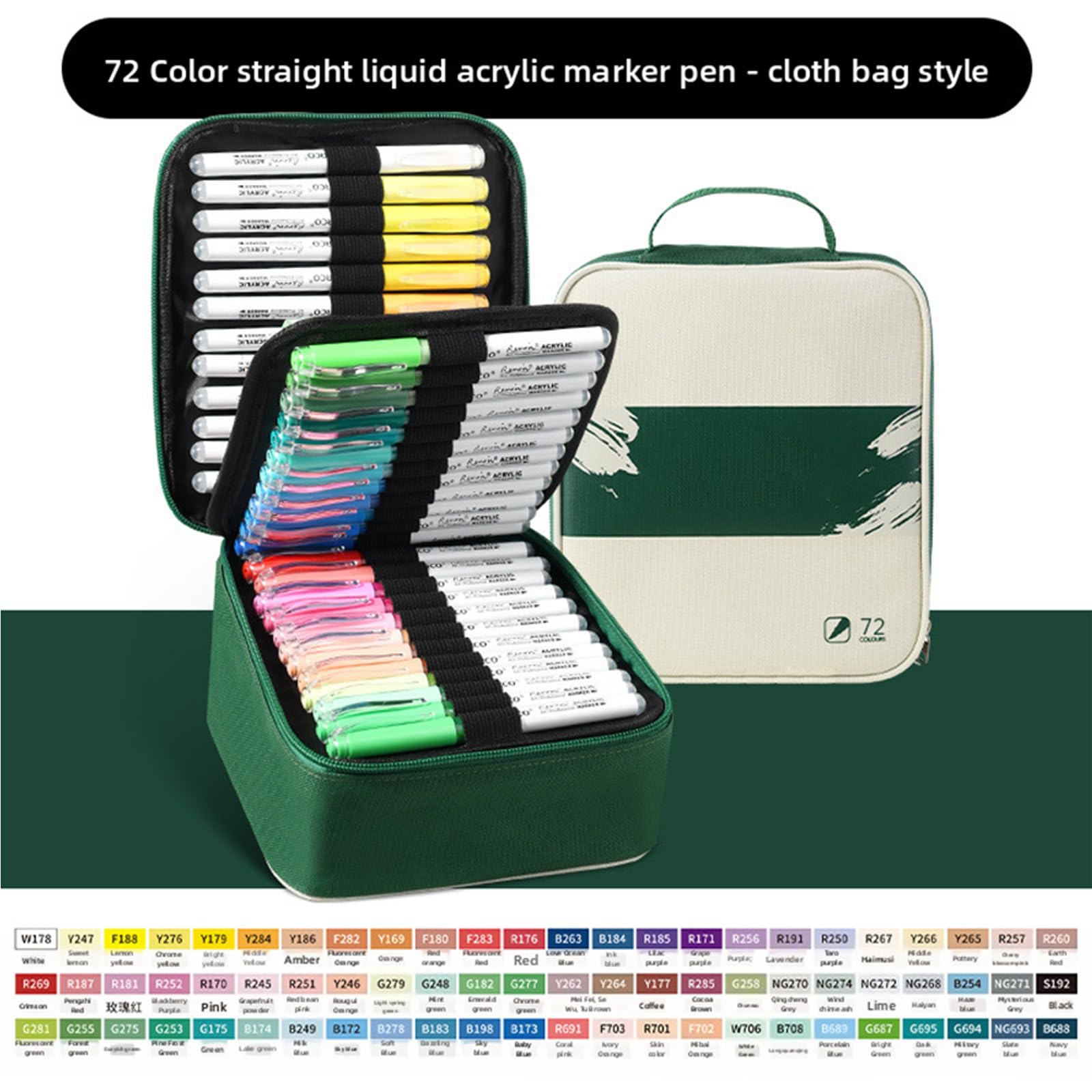 Schnell trocknende Acryl Marker, ergonomisches Design, glattes Schreiben, ideal zum Ausmalen Klassenzimmer, für Erwachsene, professionelles Acryl Marker Set