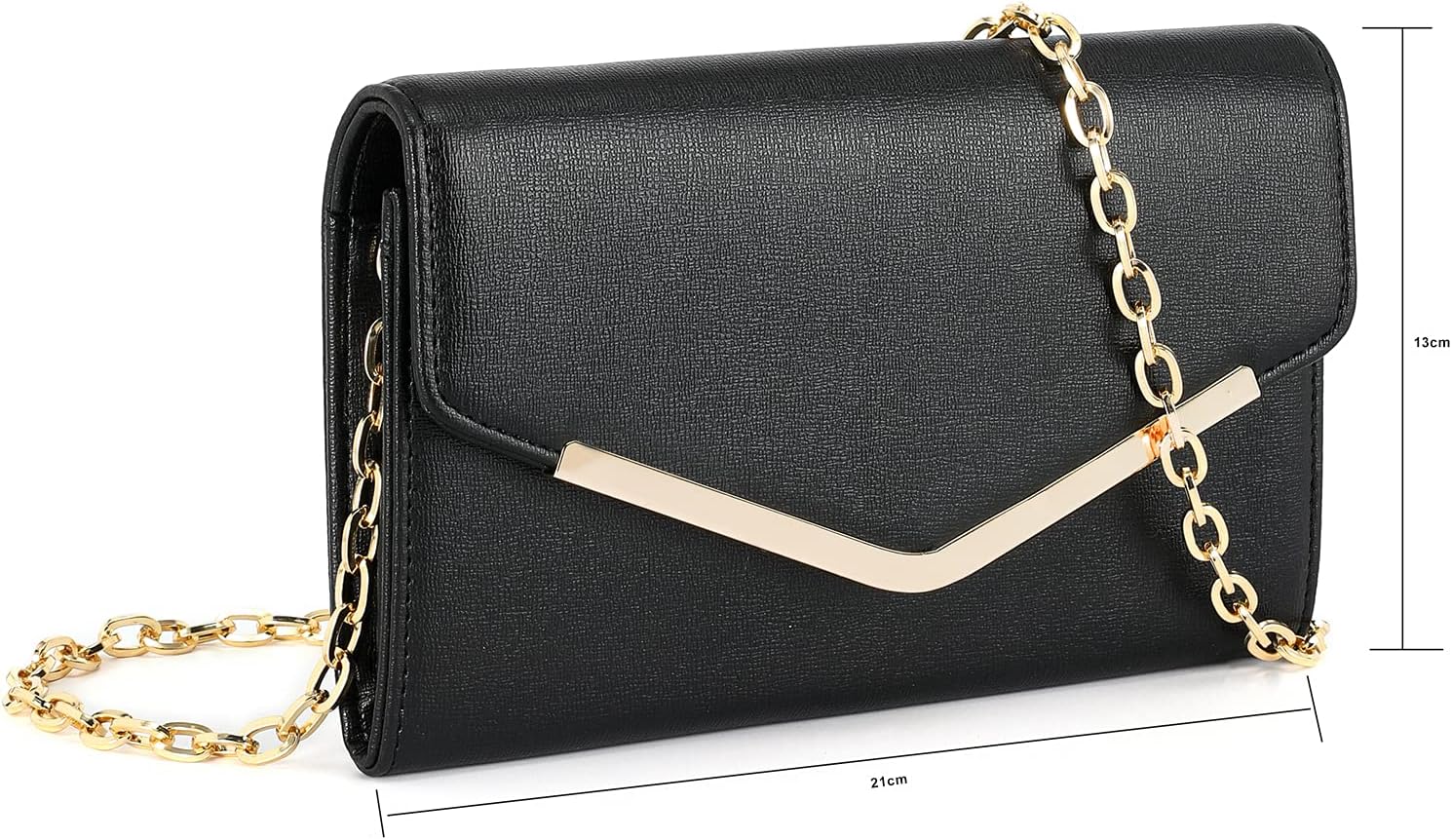 Clutch Purse Evening Bag for Women, Envelope Handbag With Detachable Chain for Wedding and Party - Image 4