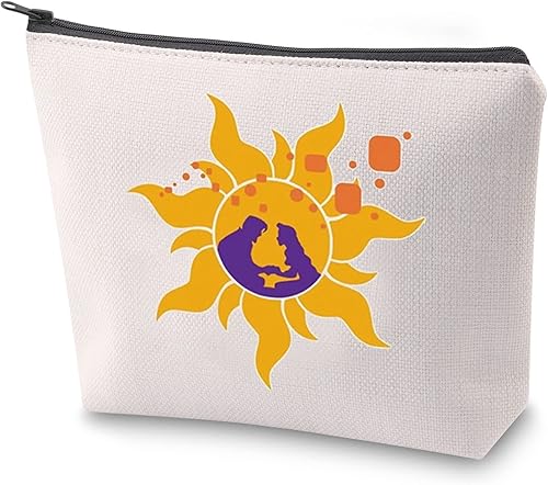 ZJXHPO Bolsa de cosméticos de princesa para amantes de los cuentos de hadas, bolsa de maquillaje con cremallera, bolsa de Toielrty enredada, kit de