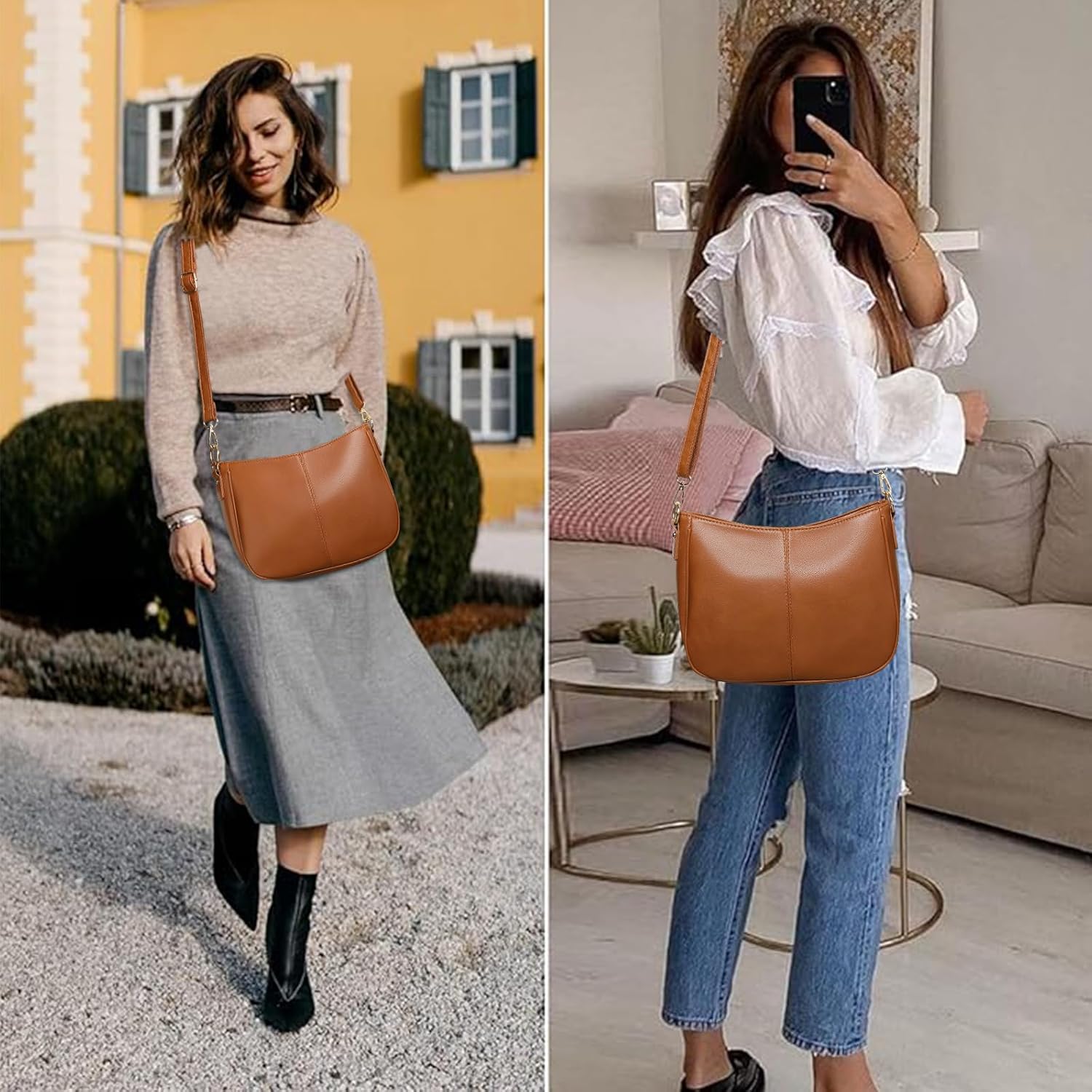 SENDEFN Fashion Shoulder Bag for Women Cute Hobo Tote Handbag Cute Soft Small Clutch Purses