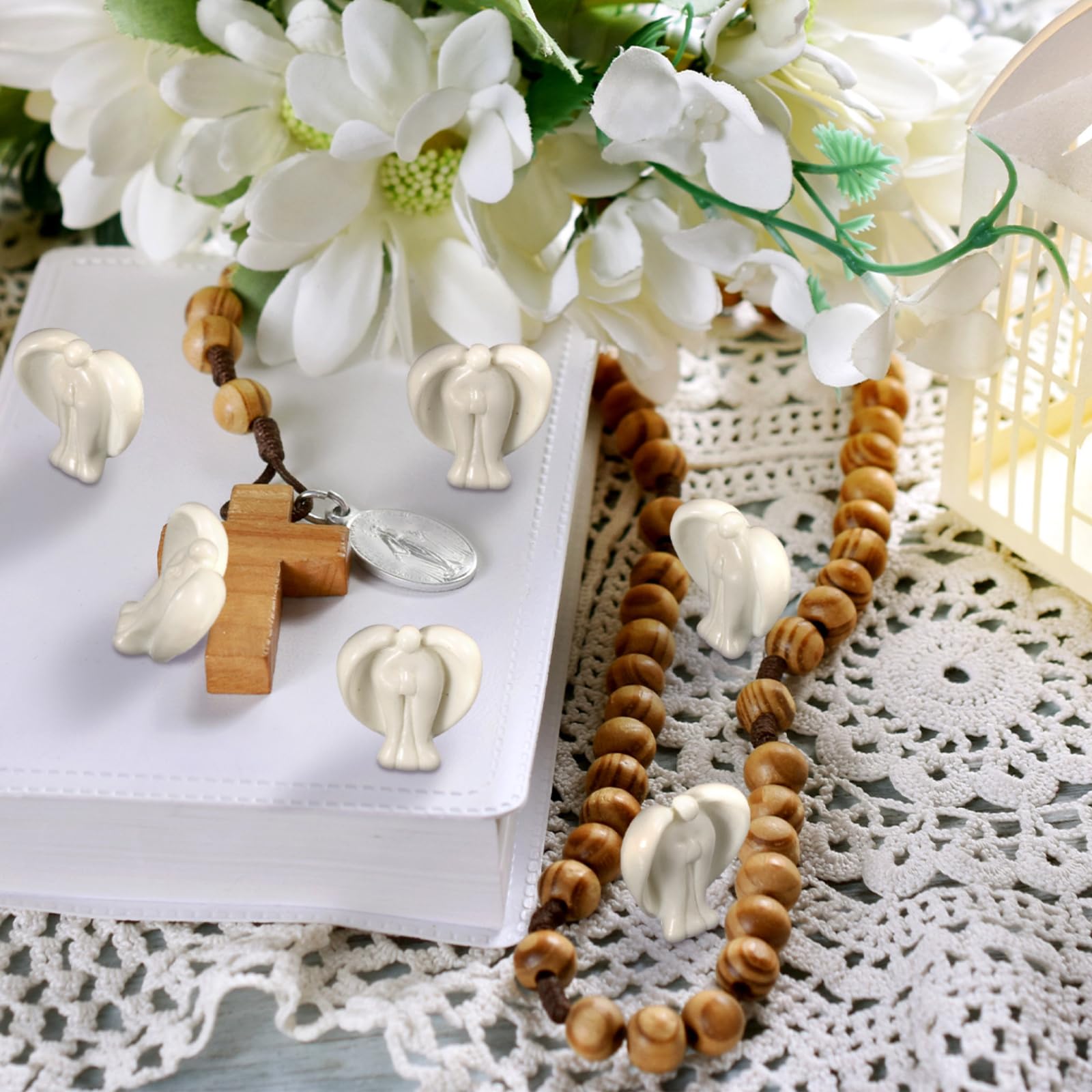 Amazon.com: Threehoney 72 Pcs Mini Angel Figurines Miniature Resin