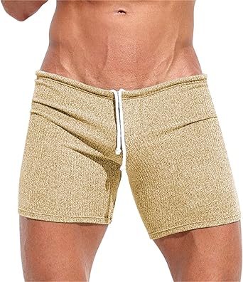GOKKILRW Mens Shorts Summer Loungewear Gym Workout Boxer Shorts Bodybuilding Athletic Shorts Soft Comfy Breathable Beachwear
