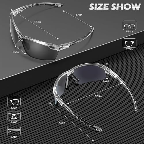Miniatura 4 de KAPVOE Gafas de sol deportivas polarizadas para ciclismo, béisbol, correr, bicicleta de montaña, triatlón, golf, MTB para hombres y mujeres
