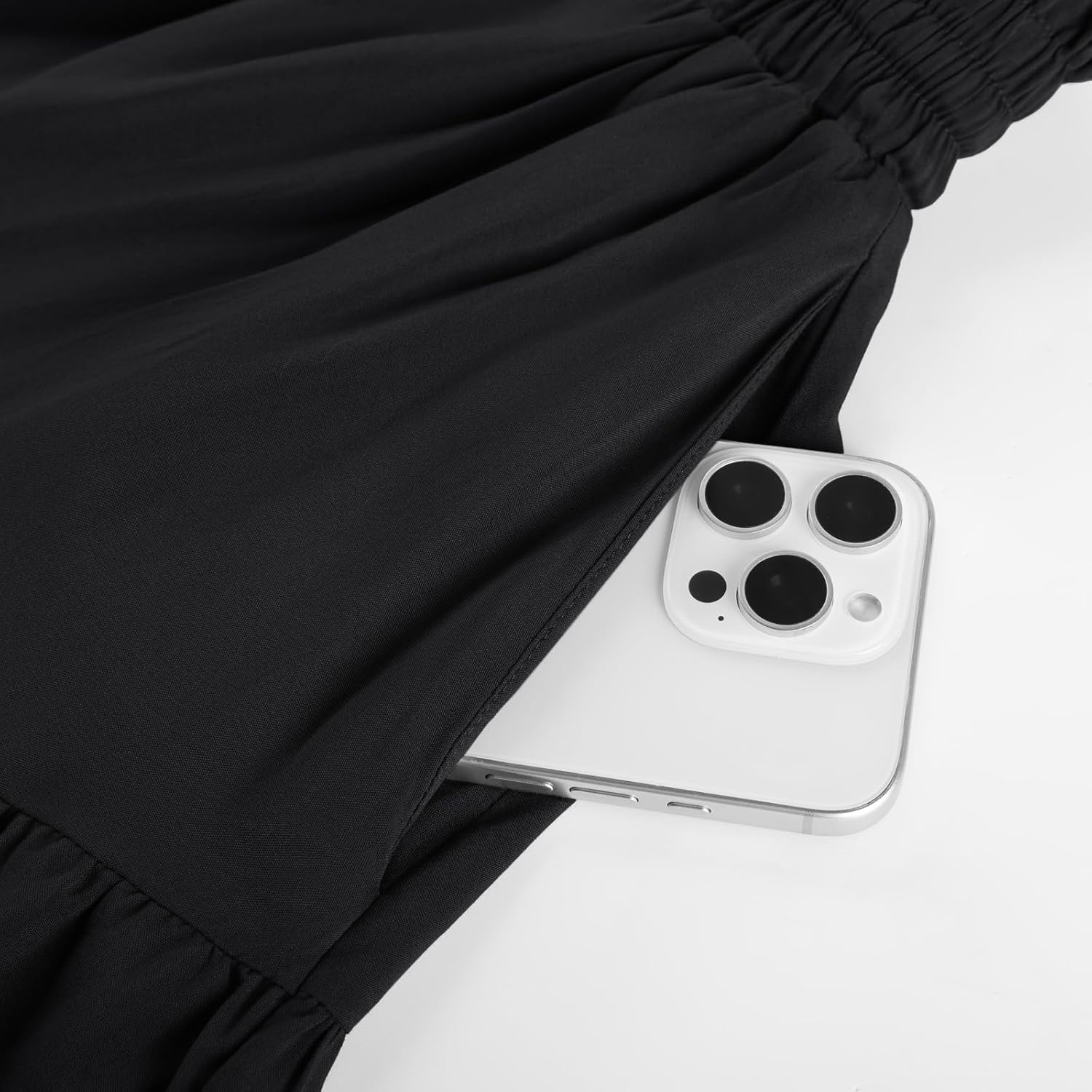 Scarlet Darkness Mini Skirt for Women Renaissance Boho High Waist Ruffle Flowy Skirts with Pockets - Image 7