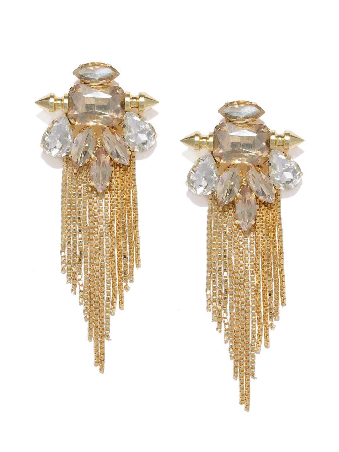 ZAVERI PEARLS Gold Metal Base Metal Crystal Shine Dangle Earring For Women-ZPFK9127 (B081K51NHN) Amazon Price History, Amazon Price Tracker