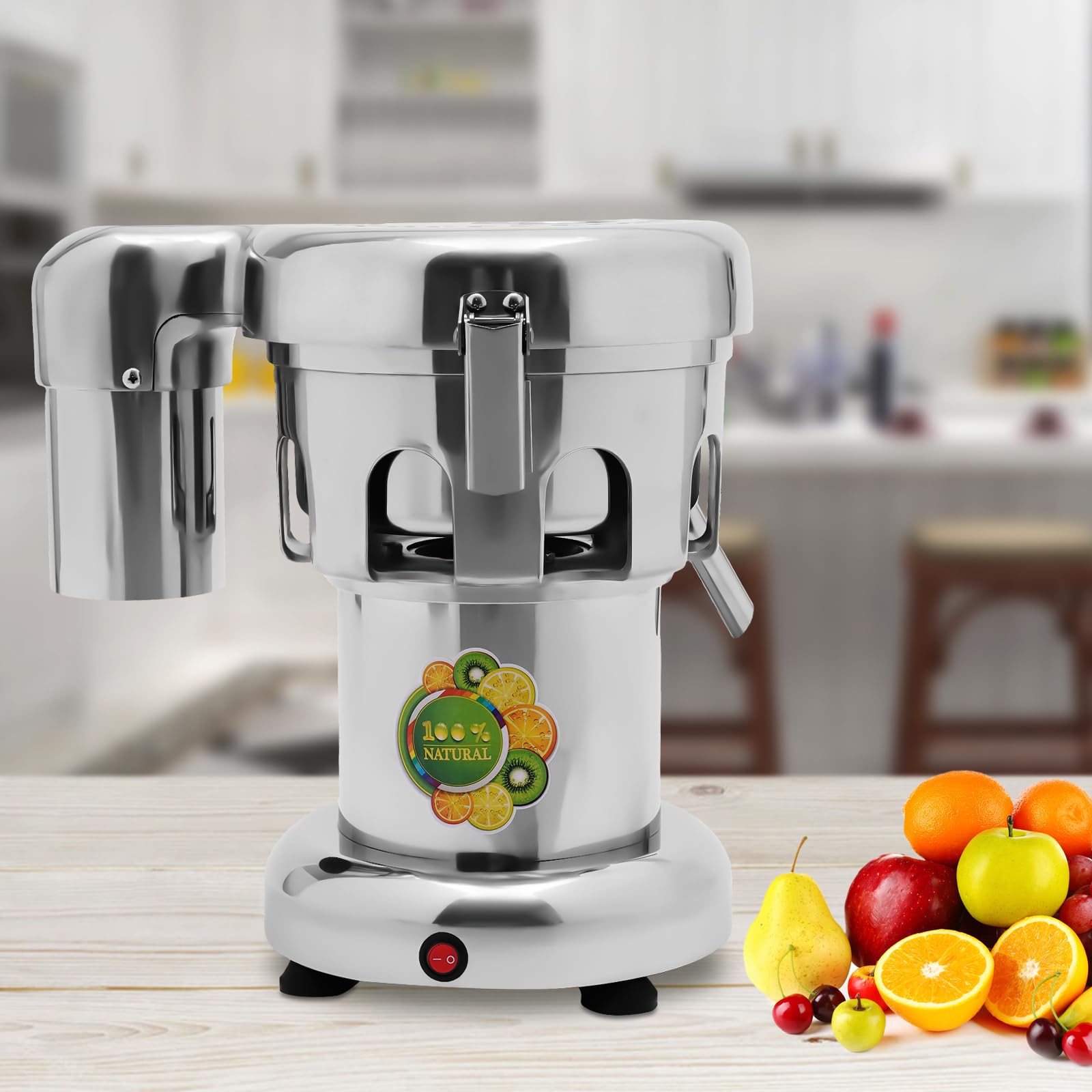 Prensa Cítrica Eléctrica 370W Extractor De Jugo De Acero Inoxidable 2800r/min Con Filtro Y Putter Extractor De Jugo Portátil,Para Exprimir Verduras Y Frutas