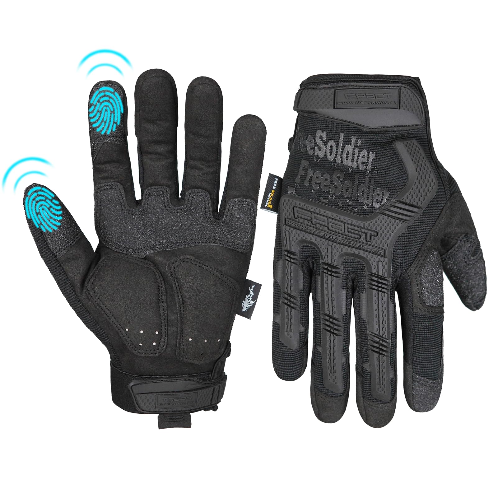 FREE SOLDIER Cycling Gloves Non-slip Gloves Full Finger Gloves Men's Outdoor Motorcycle Climbing Hiking Cycling