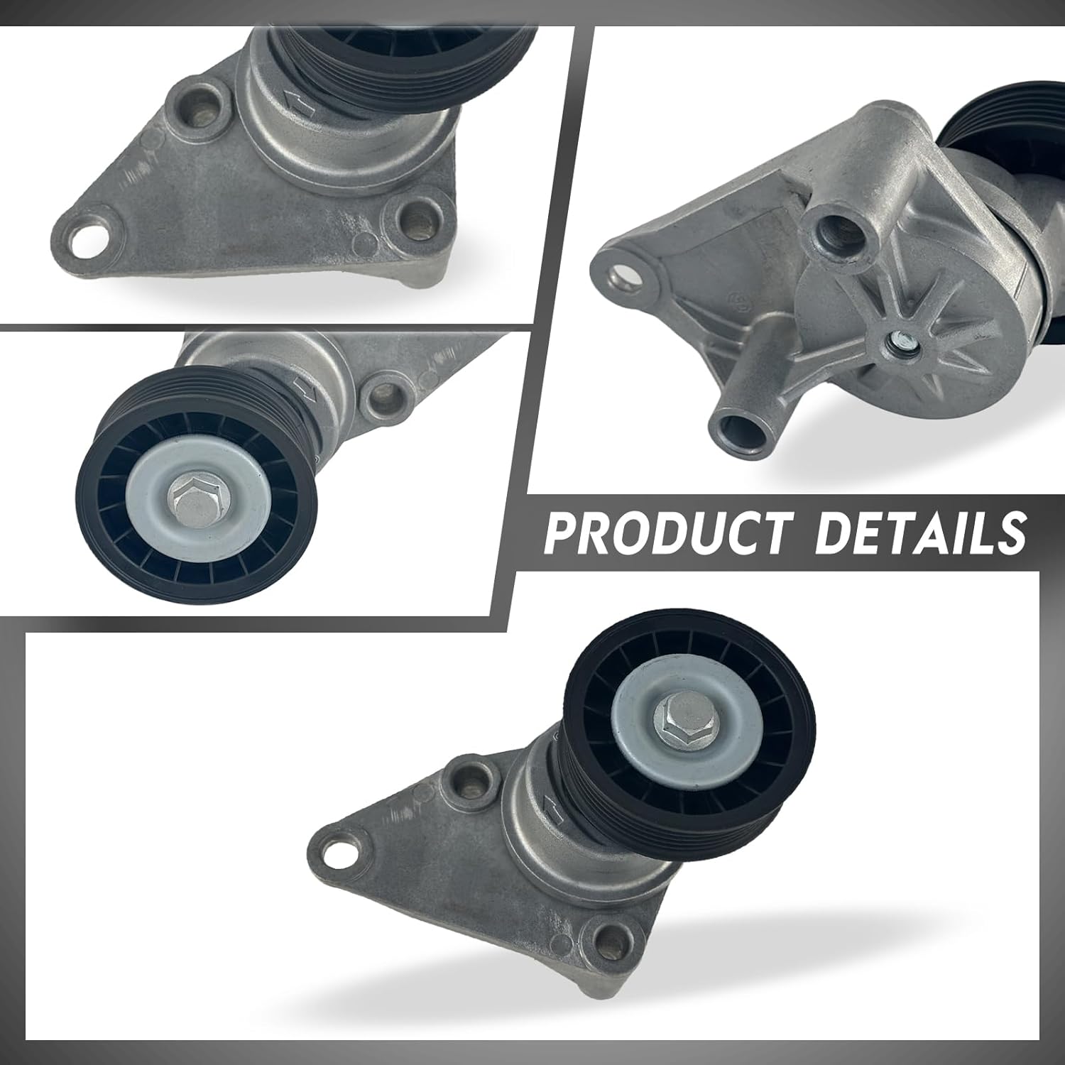 90K-38158C Serpentine Belt Drive Tensioner Pulley Component Kit Compatible with GM 2003-2006, Fits for Chevrolet 2002-2007, Fits for GMC 2002-2007#OE:12609719 12555609 12626222 6pk2370