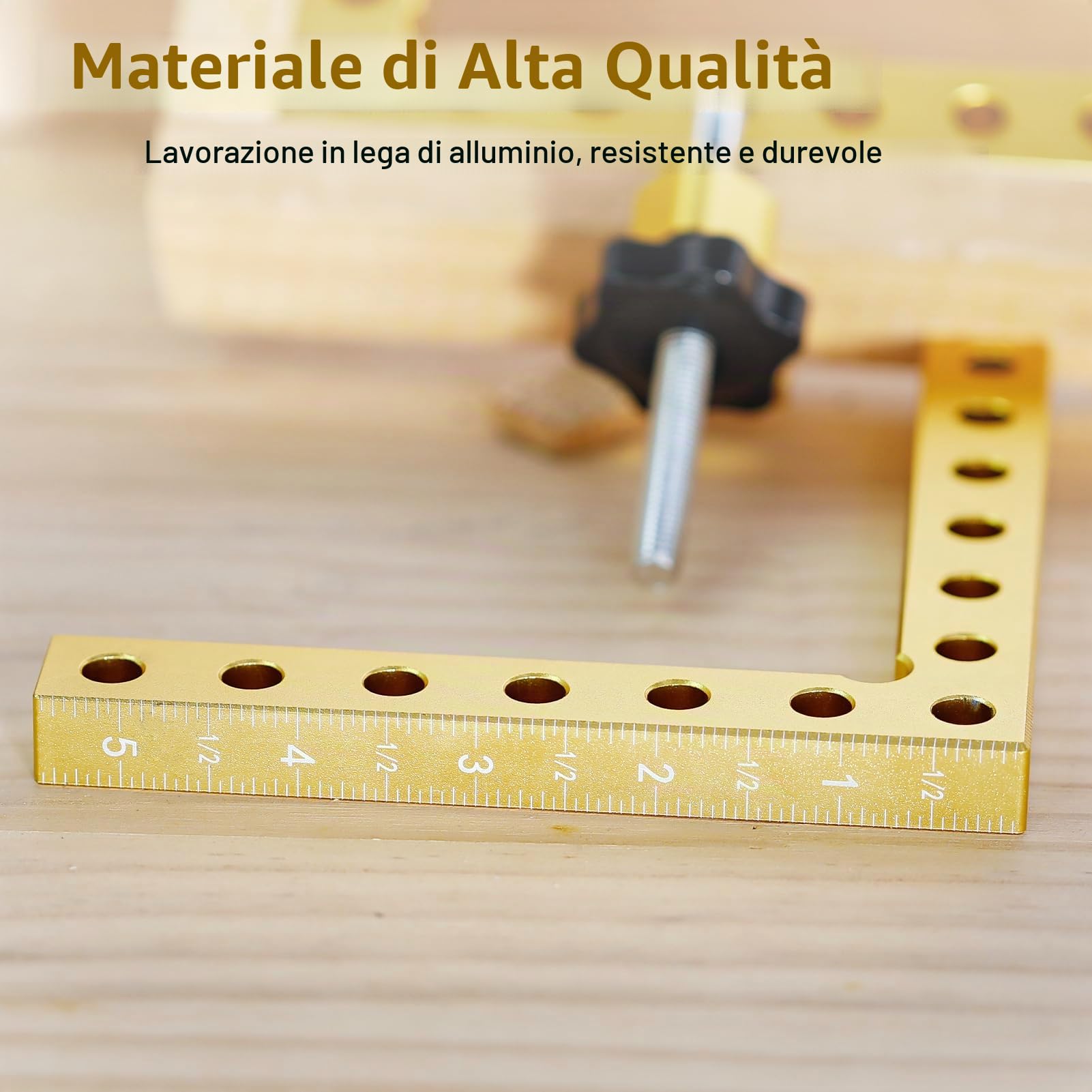 Geevorks Angolo di posizionamento a 90 gradi, morsetti angolari, strumento per la lavorazione del legno, angolo da falegname, fai da te, artigianato