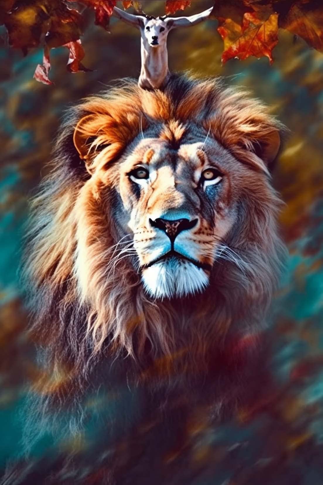 Pavemlo 5D Diamond Painting Kit Completo Il Leone, DIY Pittura