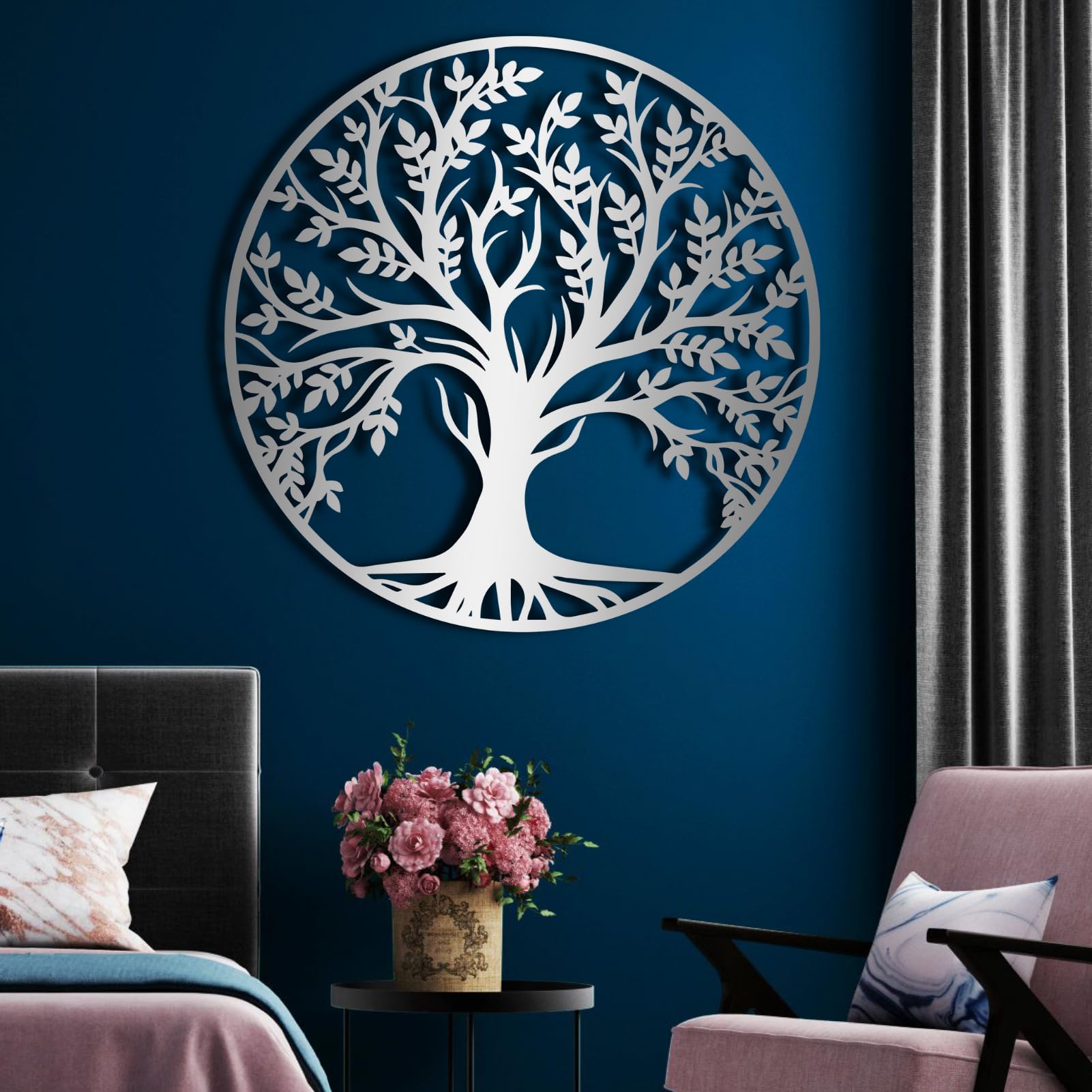 Tree of Life Metalen muurkunst, metalen boom wanddecoratie