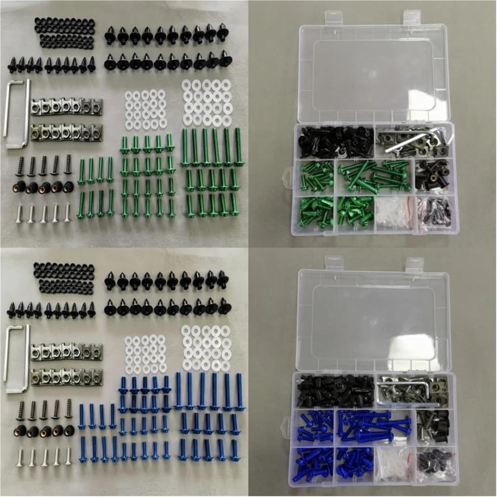 Tornillos Y Pernos De Motocicleta para Kawasaki ZX6R 2010 ZX6R/636 ZX636 ZX-6R 2007-2016 Kit De Tornillos Tuercas De Fijación para Carenado Tornillos del carenado(Verde)