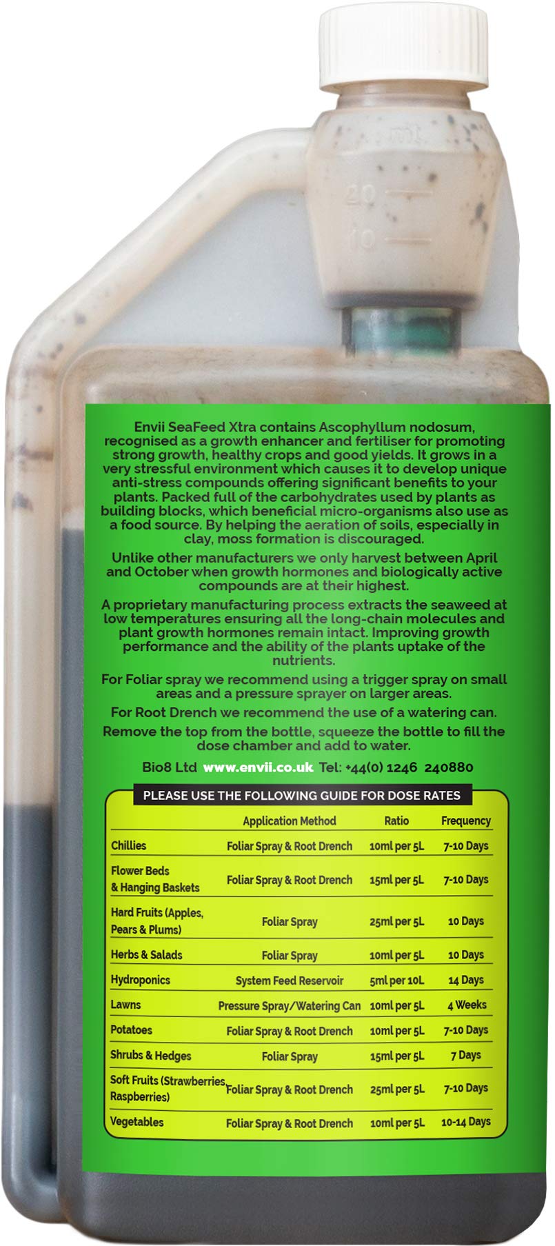 Envii Seafeed Xtra – Fertilizante orgánico líquido de algas ...