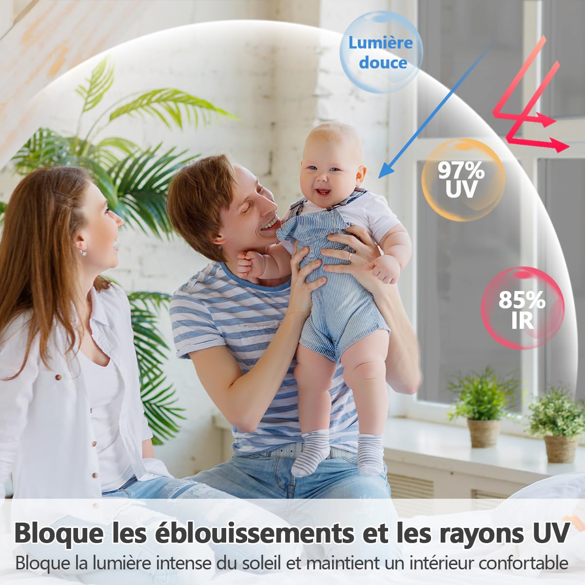 Zindoo Film Fenetre Anti Regard Film Anti Chaleur Bon Effet Miroir Anti UV | avec Kit de Pose 90x400cm Protection de la Vie Privée Protéger du Soleil pour Fenêtre Maison Bureau Magasin