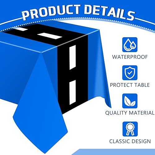 Miniatura 3 de Irenare Suministros para fiesta de cumpleaños de automóvil, decoraciones de fiesta de carreras, mantel de carretera, camino de mesa de carreras,