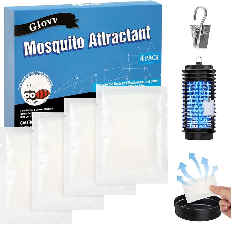 4 Mosquito Attractant Bait Refill Cartridge for Bug Zapper, Compatible Trap | Flying Biting Cartridge Control | Increase Insect Catch Rates