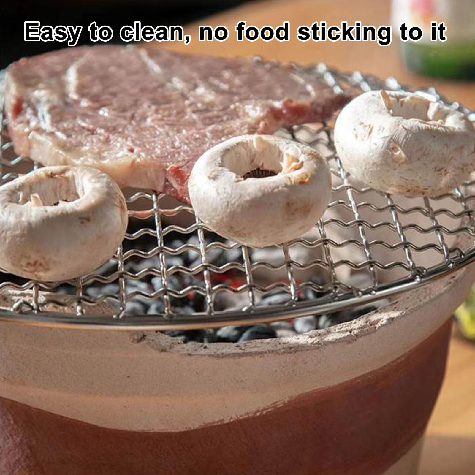 Parrilla de carbón de Arcilla para Exteriores - Parrilla portátil multitamaño con Rejilla, Ideal para Acampar, picnics y cocinar en el Patio (marrón, pequeña)