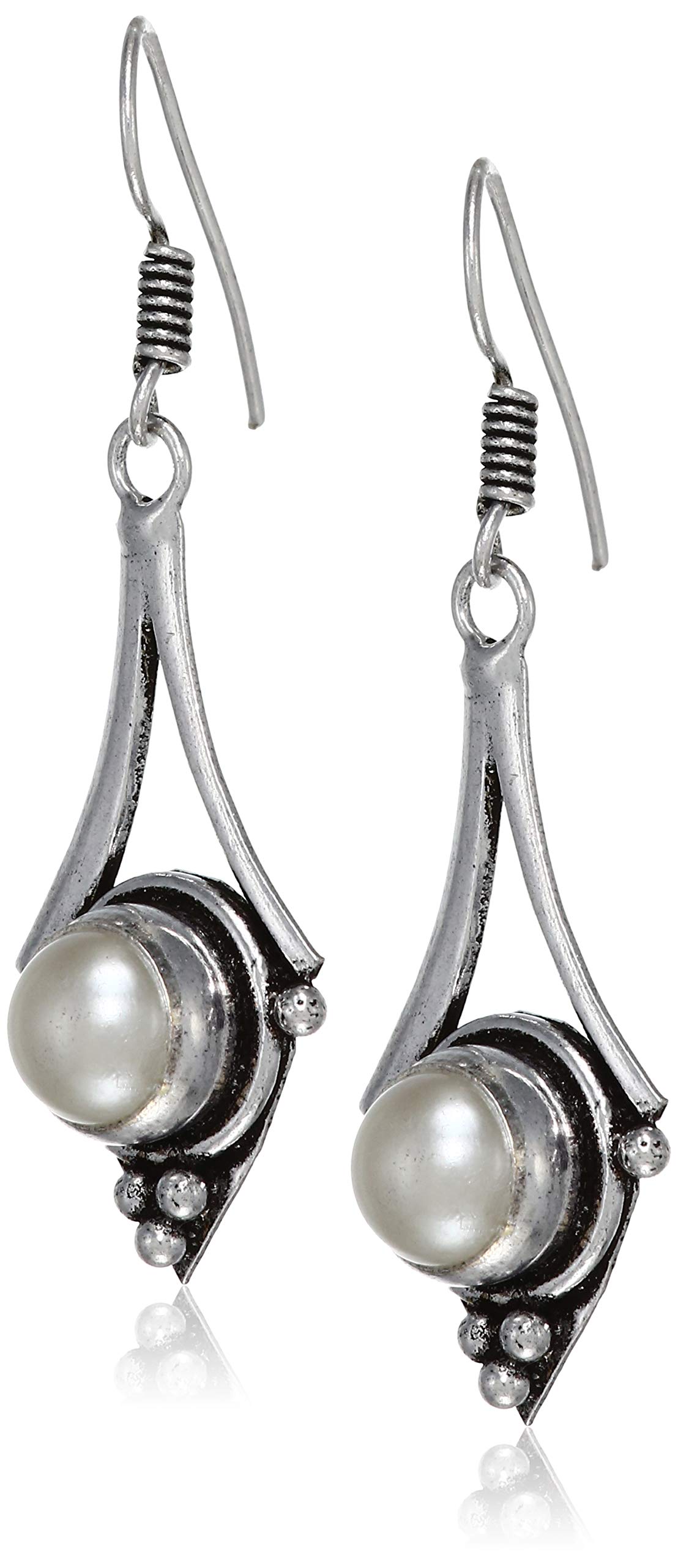 See full amazon price history chart for PRAANJAL Silver-Plated-Base with Pearl Curved Earrings for Women, Girls, Silver PRAANJAL Silver-Plated-Base with Pearl Curved Earrings for Women, Girls, Silver (B07YSRQJJ8) Amazon Price History, Amazon Price Tracker