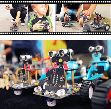 Yahboom Microbit V2 Coding Smart Robotics Toys DIY STEM Science Education RC Car Kit for Kids 10+ Compatible with BBC Micro bit Classroom Teaching Props Preferred