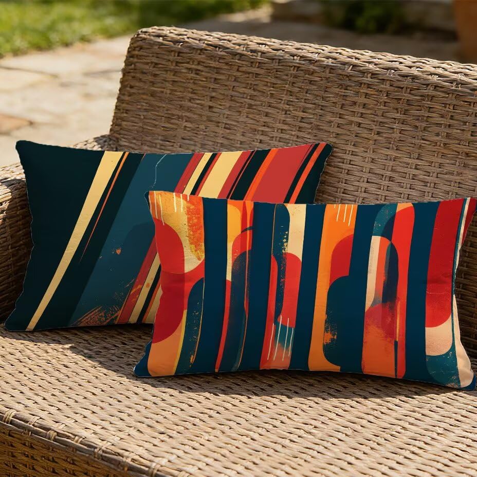Housse de coussin de jardin 80x100 cm imperméable, protection anti-UV pour mobilier extérieur