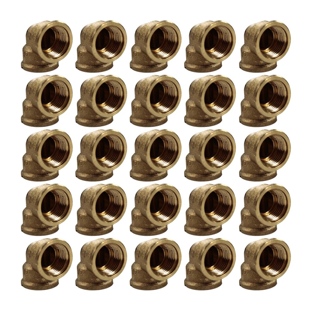 Raccord laiton à visser - Lot de 25 Coudes Laiton Femelle 1/2" (15/21) -